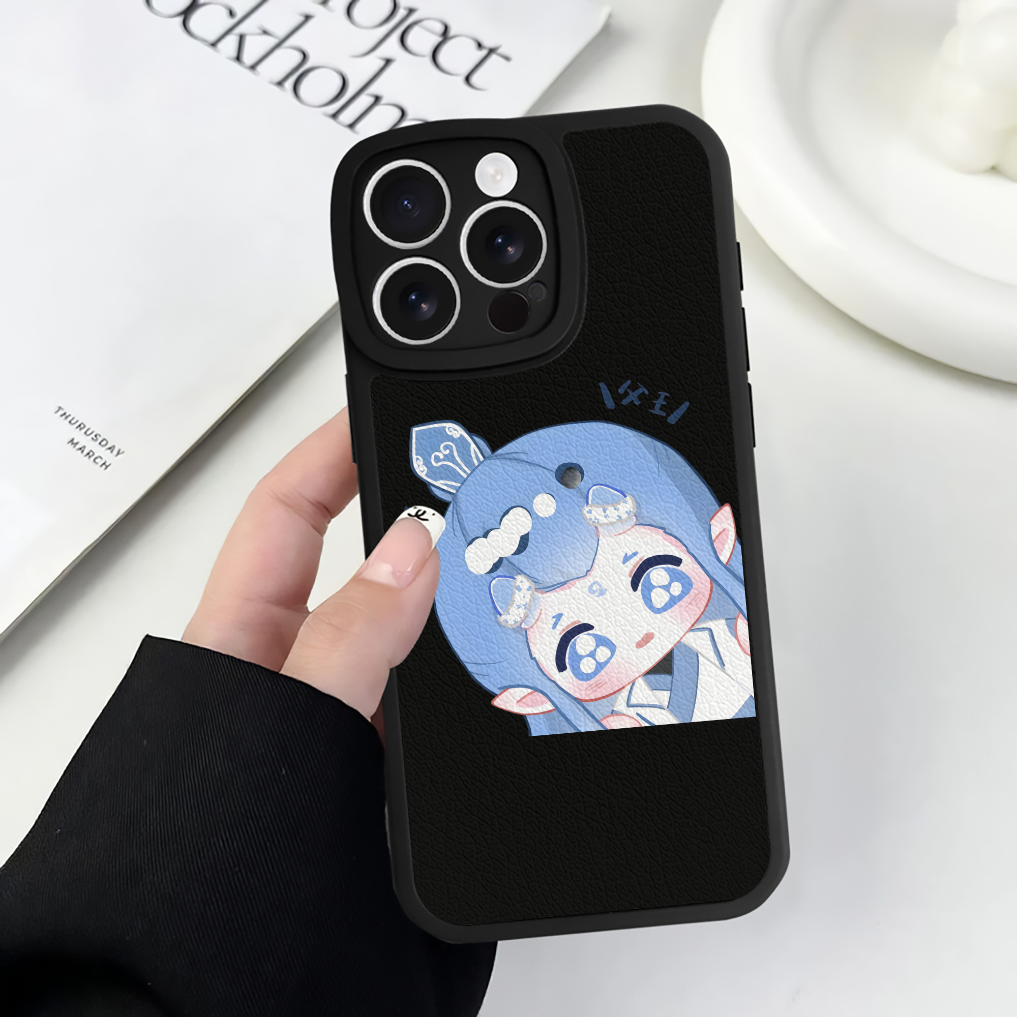 （画像用） Ne Zha 2 ナタ 魔童の大暴れ 【iPhone 16シリーズ対応】シリコンスマホケース（レザー調） 材質：シリコン